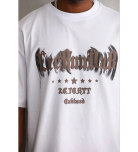 Erkek Baskılı T-Shirt Kısa Kol Bisiklet Yaka Regular Fit Rahat Kalıp Günlük Tişört - Beyaz