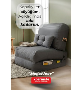 Yer Koltuğu Katlanır Yatak Yer Yatağı Koltuk Yatak Sünger Koltuk – MegaFloor (Gri)