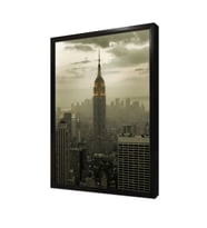 New York Gece Çerçeveli Mdf Tablo