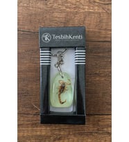 Yeşil Renk Akrep Fosilli Anahtarlık Model 5