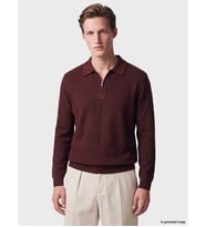 LCW Vision Kahverengi Polo Yaka Erkek Triko Kazak