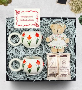 Kupa & Ayıcık Anahtarlık & Türk Kahvesi Hediye