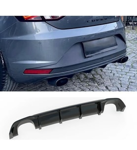 Seat Leon Mk3.5 Cupra Difüzör Parlak Siyah Plastik Sağ Sol Tekli 2017-2020 Arka-difizör-bodykit-ek