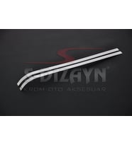 Peugeot Partner Uyumlu Tepee Krom Sürgülü Kapı Çıtası 2 Parça 2008-2018