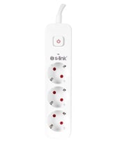 S-link SPG301S 1.5m 3x1.5mm 100 yüzde Bakır 750 Joule 3 lü Anahtarlı Akım Korumalı Priz