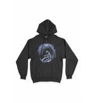 Sörfçü Astronot Siyah Sweatshirt Hoodie