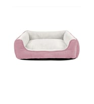 Pofuduk Peluş Köpek Yatağı, Silinebilir ve Yıkanabilir, Pembe, Küçük Irk