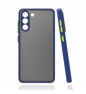 Galaxy S21 FE Kılıf Kamera Korumalı Mat Kapak (Lacivert)