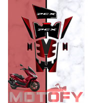 HONDA PCX 125 2025 TANK PAD SETİ KIRMIZI BEYAZ