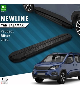 S-Dizayn Peugeot Rifter Uzun Şase NewLine Siyah Yan Basamak 213 Cm 2019 Üzeri A+ Kalite