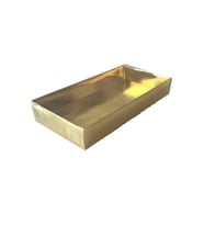 Asetat Kapaklı Karton Kutu 20X10X3 (25 Adet)  Gold