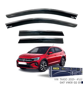 Vw Taigo Kromlu Cam Rüzgarlığı Niken 2021+ sonrası uyumlu (Siyah)