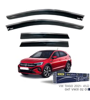 Vw Taigo Kromlu Cam Rüzgarlığı Niken 2021+ sonrası uyumlu (Siyah)