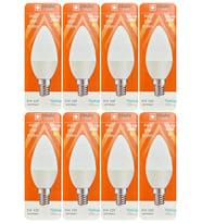 (8 Adet) Osaka 9W (70W) Sarı Işık (3000K) E14 Duylu (İnce Duy) Led Mum Ampul