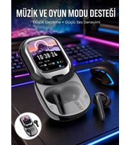Northcity LED Ekranlı Bluetooth Kulaklık - Oyun ve Müzik Modu - Düşük Gecikmeli Bağlantı