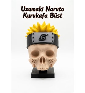 Anime Temalı Naruto Uzumaki Skull Büst Dekoratif Figür 14 cm