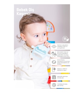 Mavi Bebek Silikon Diş Kaşıyıcı