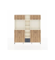 Arges Dolap 14 Raflı 2 Çekmeceli 2 Askılı 220x30x243 Aytaşı-Çam/Antrasit