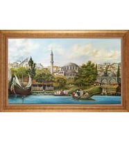ALTIN ÇERÇEVELİ PASPARTULU TABLO CR941