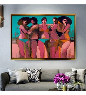 Altın Çerçeveli dekoratif tablo l672 (Gold)