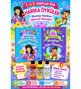 1 ve 2.Sınıflar İçin Harika Öyküler - ( Pamuk Prenses - Pinokyo 2 Kitap )