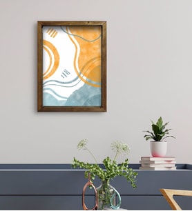 BK Gift Otel Odası Konseptli Doğal Masif Ahşap Çerçeveli Tablo 45x65cm-69