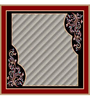 Geometrik Desen Black Seri Twill Eşarp Eşarp Askısı ile Birlikte 90x90 cm Bej Kı