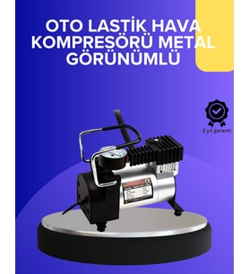 Metal Gövdeli Oto Lastik Ha Kompresörü 12V 140 PSI Hızlı Şişirme