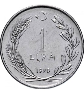 1 lira 1979 yılı koleksiyon madeni para