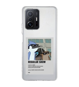 Redmi Mi 11T/Mi 11T Pro Uyumlu Regular Show Mordecai ve Rigby Desenli Şeffaf Telefon Kılıfı