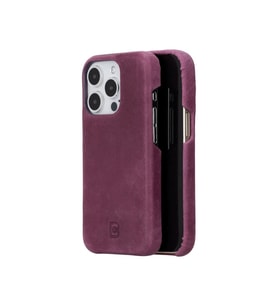 Bouletta Apple iPhone 15 Pro Uyumlu Deri Arka Kapak F360 CZ7 (Mor)