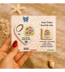 Abi Erkek Kardeş Temalı Kalp Açacak Magnet