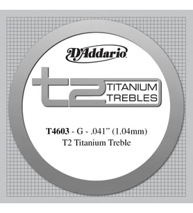 DADDARIO T4603 KLASİK TEK TEL, T2 SERİSİ, TITANIUM TREBLES, G-(SOL), (1,04MM), NORMAL