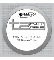DADDARIO T4603 KLASİK TEK TEL, T2 SERİSİ, TITANIUM TREBLES, G-(SOL), (1,04MM), NORMAL