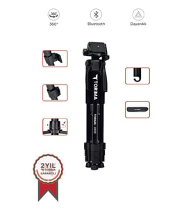 Torima 8850 Profesyonel 1.2m Su Terazili Tripod Kamera Tripod (Siyah)