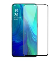 Oppo Reno Z Uyumlu Zore Kenarları Kırılmaya Dayanıklı Cam Ekran Koruyucu (Siyah)