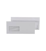 Zarf Diplomat 105x240mm. 90gr. Beyaz Pencereli Silikonlu 500'lü