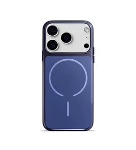 iPhone 17 Pro Crystal Edge MagSafe Çerçeveli Kılıf Blue Frame