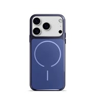 iPhone 17 Pro Crystal Edge MagSafe Çerçeveli Kılıf Blue Frame