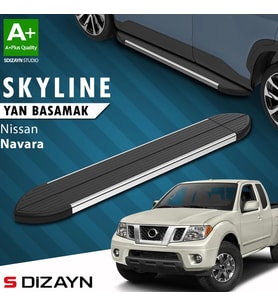 S-Dizayn Nissan Navara 2 Skyline Krom Yan Basamak 203 Cm 2005-2015 A+ Kalite