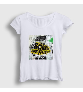Presmono Kadın Beyaz Wall 5 Seconds Of Summer T-Shirt 79278tt
