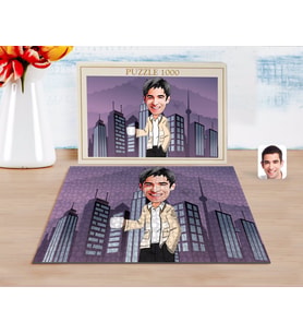 BK Gift Kişiye Özel Erkek Karikatürlü 1000 Parça Profesyonel Puzzle-62