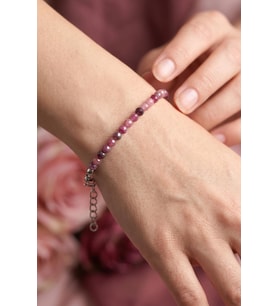 Yakut Taşı Faset Kesim Bileklik – 3 mm – Paslanmaz Çelik