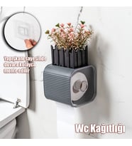 Porsima 2042 Yapışkanlı Banyo Tuvalet Kağıtlığı Wc Peçetelik Kağıtlık Tutucu Tuvalet Kağıdı Organizeri