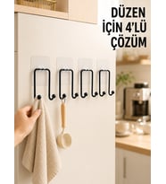 4 Adet Yapışkanlı Askı Çok Amaçlı Mutfak Banyo Düzenleyici Askılık
