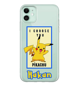 Apple Pikachu Tasarımlı Şeffaf Telefon Kılıfı