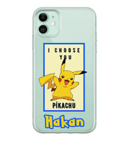 Apple Pikachu Tasarımlı Şeffaf Telefon Kılıfı