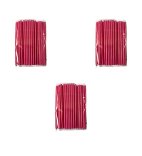 Omeyva Kalın Kokteyl Buzlu Soğuk İçecek Pipet - Körüklü - Pembe - 22 Cm. - 8 mm. -300 Adet