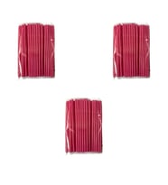 Omeyva Kalın Kokteyl Buzlu Soğuk İçecek Pipet - Körüklü - Pembe - 22 Cm. - 8 mm. -300 Adet