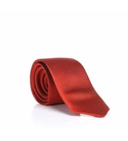 Kırmızı Slim Fit Düz Renk Dokuma Kravat / DDK-20 (Renksiz)